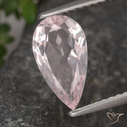 1.18ct Natural Rosa Médio Claro Morganita, Formato de pêra, VVS-VS