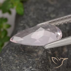 Morganita Rosa Médio Claro Natural 1.18ct, Formato de pêra, VVS-VS