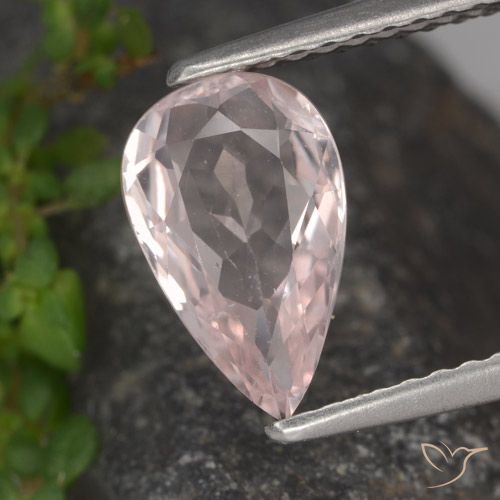 1.16ct Natural rosa rosa Morganita, Formato de pêra, VVS-VS