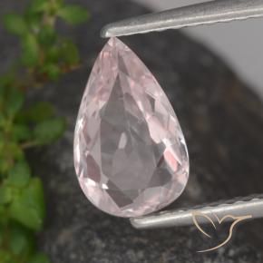 Morganita rosa rosa Natural 1.16ct, Formato de pêra, VVS-VS