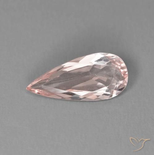 1.24ct Natural Rosa Flamingo Morganita, Formato de pêra, VVS-VS