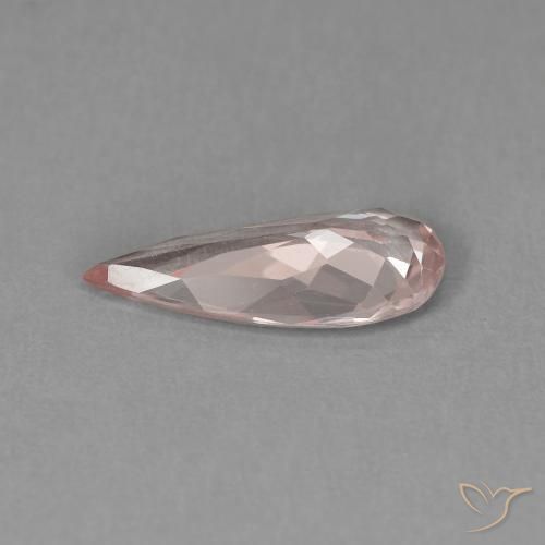 Morganita Rosa Flamingo Natural 1.24ct, Formato de pêra, VVS-VS