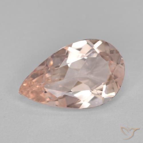 Morganita Rosa 1,14 quilates, Pera cortada do Brasil de 9,9 x 6,2 mm, Photo A
