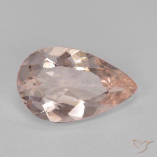 Morganita rosa médio Natural 1.14ct, Formato de pêra, VVS-VS