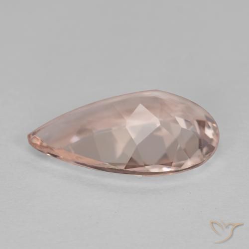Morganita rosa médio Natural 1.14ct, Formato de pêra, VVS-VS
