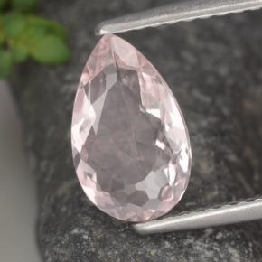 Morganita rosa natural 1,06ct, formato de pêra, VVS-VS