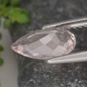Morganita rosa natural 1,06ct, formato de pêra, VVS-VS