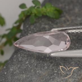 Morganita Rosa Flamingo Natural 1.10ct, Formato de pêra, VVS-VS