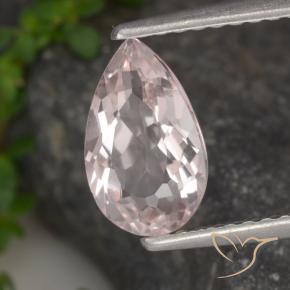 Morganita Rosa Flamingo Natural 1.02ct, Formato de pêra, VVS-VS