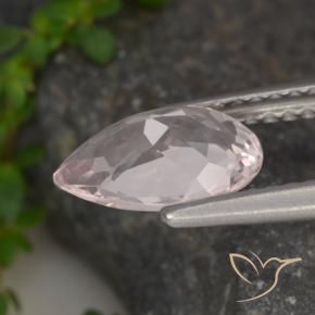 Morganita Rosa Flamingo Natural 1.02ct, Formato de pêra, VVS-VS
