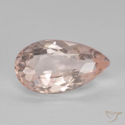 1.16ct Natural Rosa Flamingo Morganita, Formato de pêra, VS