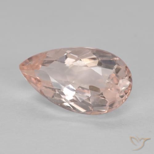 Morganita Rosa Flamingo Natural 1.16ct, Formato de pêra, VS