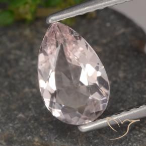 Morganita Rosa Flamingo Natural 1.14ct, Formato de pêra, VVS-VS