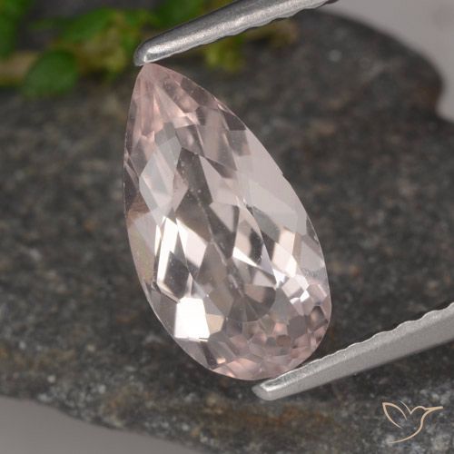 1.15ct Natural Rosa Flamingo Morganita, Formato de pêra, VVS-VS