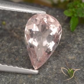 Morganita Luz rosa Natural 1.01ct, Formato de pêra, VS