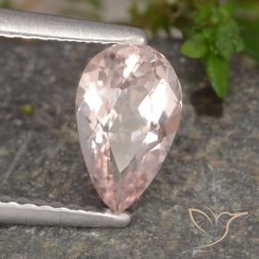 Morganita rosa médio Natural 1.01ct, Formato de pêra, VVS-VS
