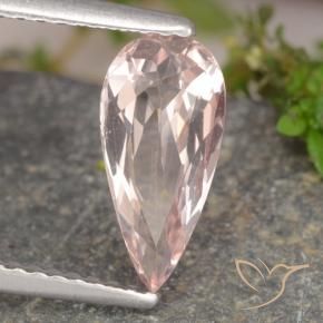 Morganita rosa médio Natural 1.04ct, Formato de pêra, VVS