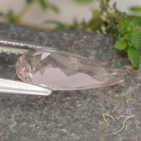 Morganita rosa médio Natural 1.04ct, Formato de pêra, VVS