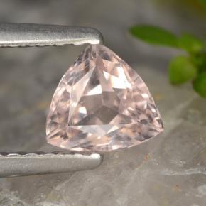 Morganita rosa natural 0,50ct, trillion, VVS-VS