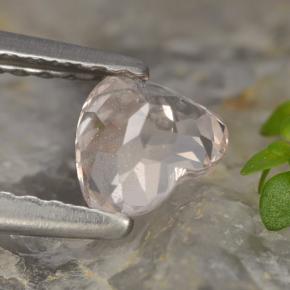 Morganita rosa natural 0,55ct, formato de coração, VS