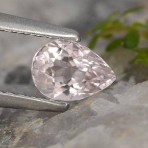 Morganita rosa natural 0,51ct, formato de pêra, VVS
