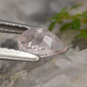 Morganita rosa natural 0,51ct, formato de pêra, VVS