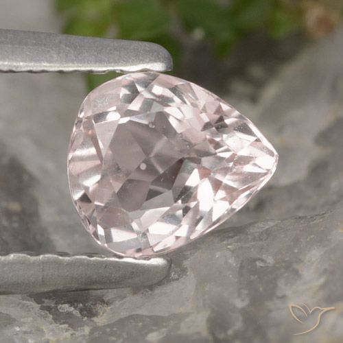 Morganita Luz rosa Natural 0.55ct, Formato de pêra, VVS-VS