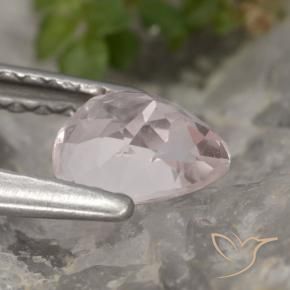 Morganita Luz rosa Natural 0.55ct, Formato de pêra, VVS-VS