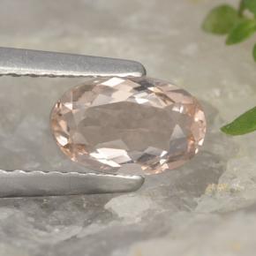 Morganita rosa natural 0,54ct, corte oval, VVS