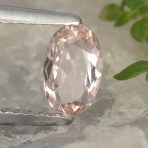 Morganita rosa natural 0,54ct, corte oval, VVS