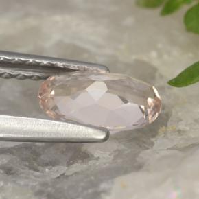 Morganita rosa natural 0,54ct, corte oval, VVS