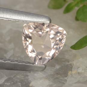 Morganita rosa natural 0,41ct, trillion, VVS