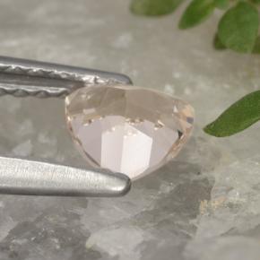 Morganita rosa natural 0,41ct, trillion, VVS