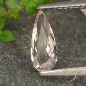 Morganita Rosa salmão Natural 0.56ct, Formato de pêra, VVS