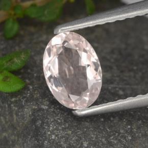 Morganita rosa natural 0,53ct, corte oval, VVS
