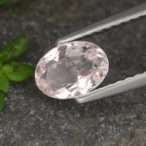 Morganita rosa natural 0,53ct, corte oval, VVS