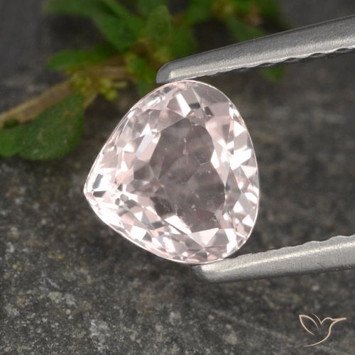 0.67ct Natural Rosa Flamingo Morganita, Formato de pêra, VS
