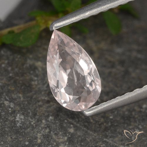 0.47ct Natural Rosa Flamingo Morganita, Formato de pêra, VS