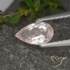 Morganita Rosa Flamingo Natural 0.47ct, Formato de pêra, VS