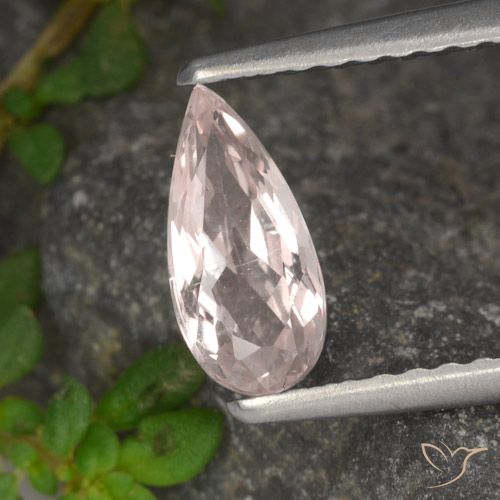 0.48ct Natural Rosa Médio Claro Morganita, Formato de pêra, VVS-VS