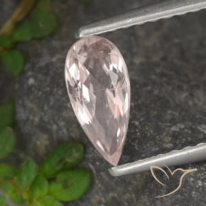 Morganita Rosa Médio Claro Natural 0.48ct, Formato de pêra, VVS-VS