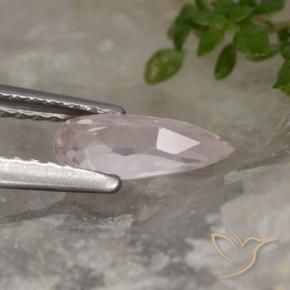 Morganita Tom Rosa Coral Natural 0.59ct, Formato de pêra, VVS