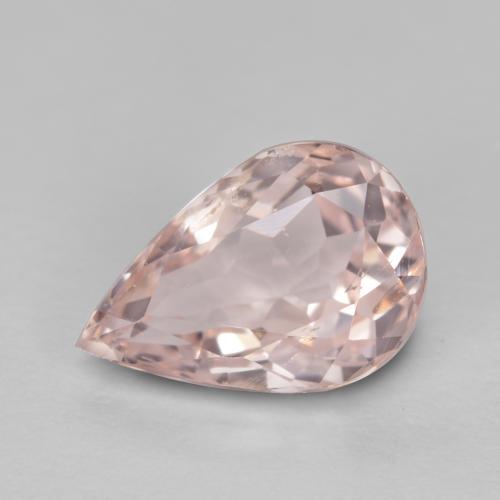 Morganita rosa natural 0,68ct, formato de pêra, VVS-VS