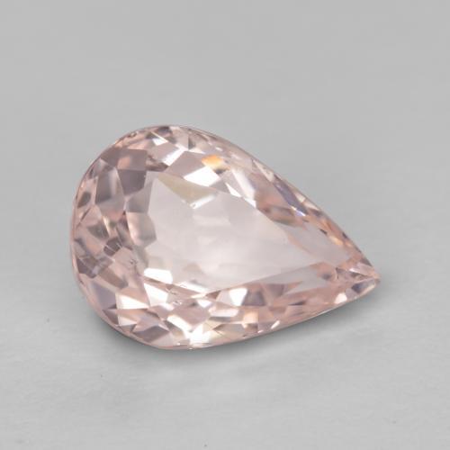 Morganita rosa natural 0,68ct, formato de pêra, VVS-VS