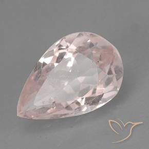 Morganita Rosa coral claro Natural 0.78ct, Formato de pêra, VS