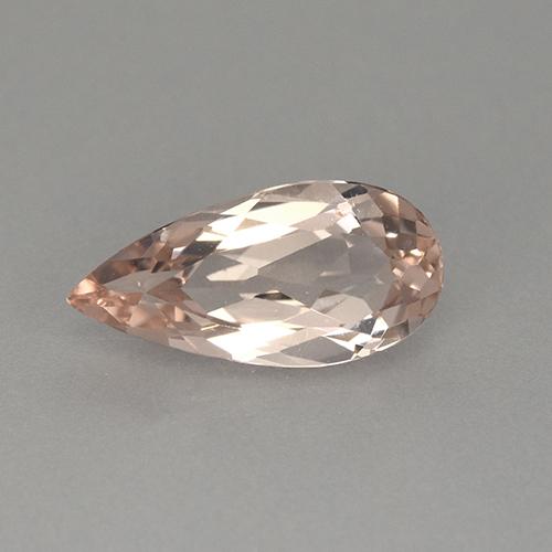 Morganita rosa natural 1,22ct, formato de pêra, VVS-VS
