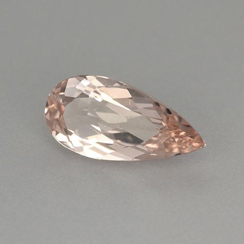 Morganita rosa natural 1,22ct, formato de pêra, VVS-VS