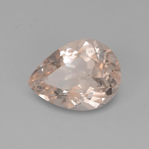 Morganita rosa natural 2,59ct, formato de pêra, VS