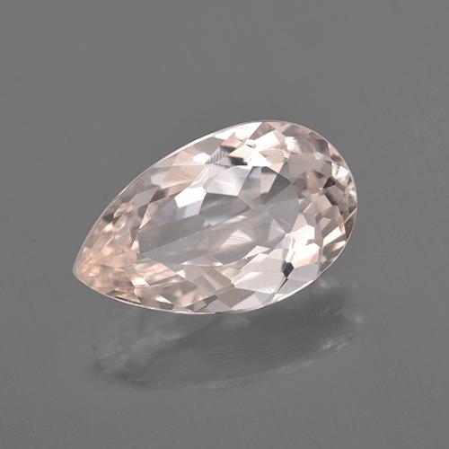 Morganita rosa natural 2,47ct, formato de pêra, VVS-VS