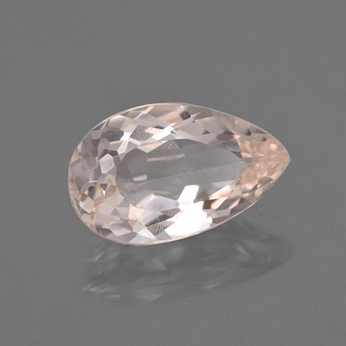 Morganita rosa natural 2,47ct, formato de pêra, VVS-VS